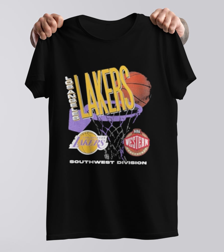 Los Angeles Lakers Southwest Division 90s Basketball Western Conference T-Shirt