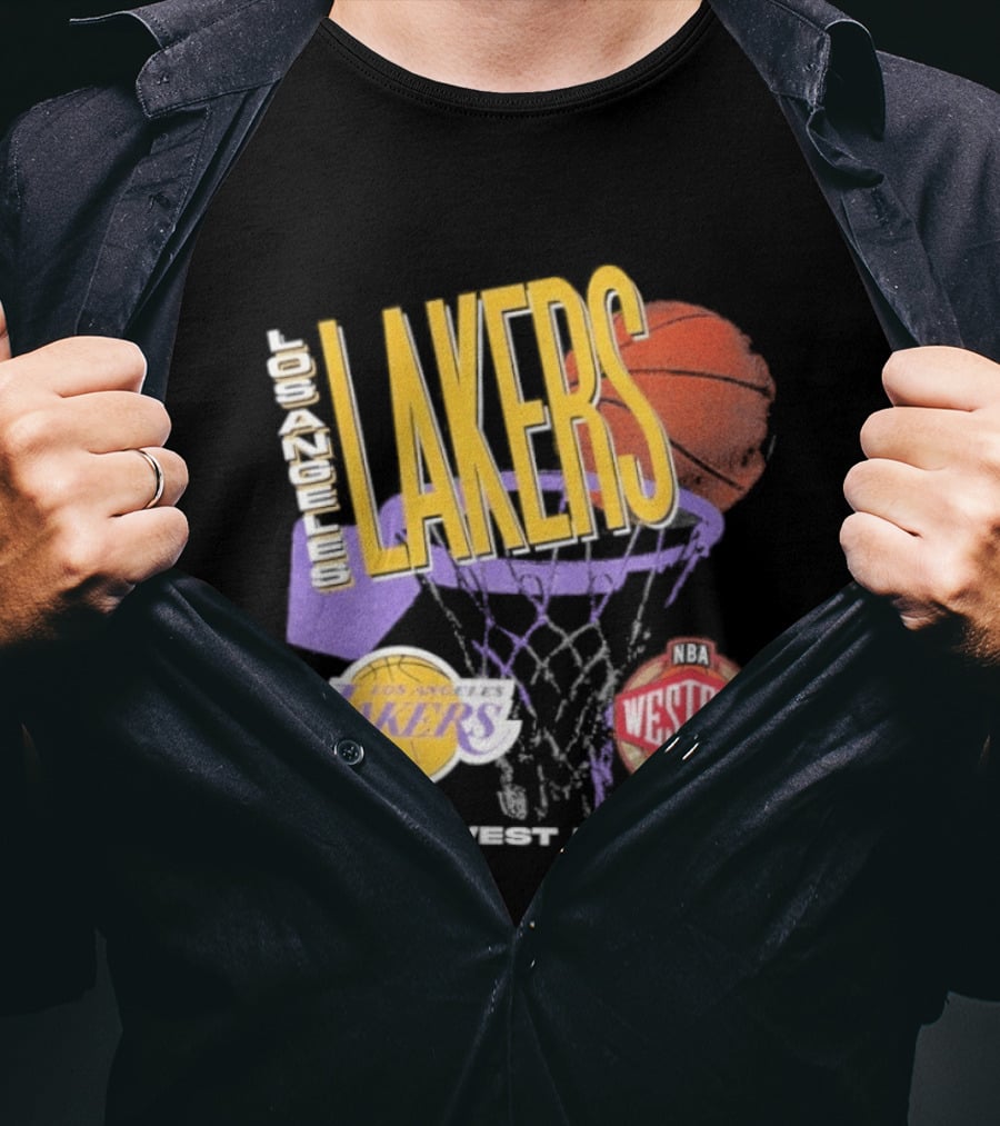 Los Angeles Lakers Southwest Division 90s Basketball Western Conference T-Shirt