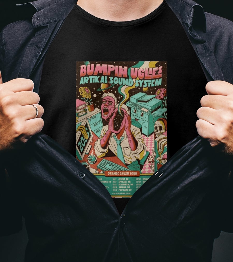 Bumpin Uglies Artikal Sound System Orange Crush Tour 2026 Psychedelic Cosmic Concert T-Shirt