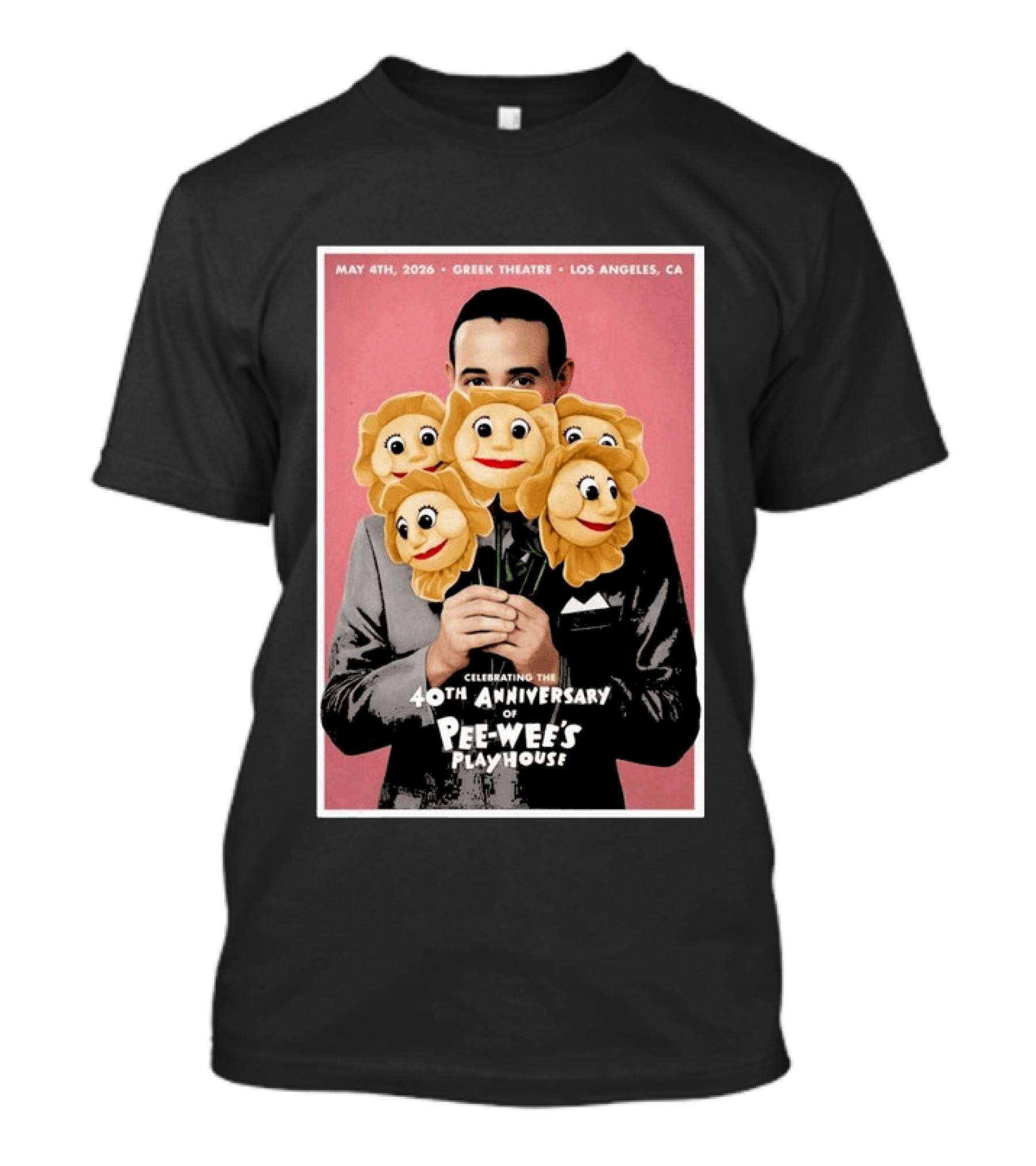 Celebrating The 40th Anniversary Of Pee Wee's Playhouse May 4th 2026 Greek Theatre Los Angeles CA T-Shirt