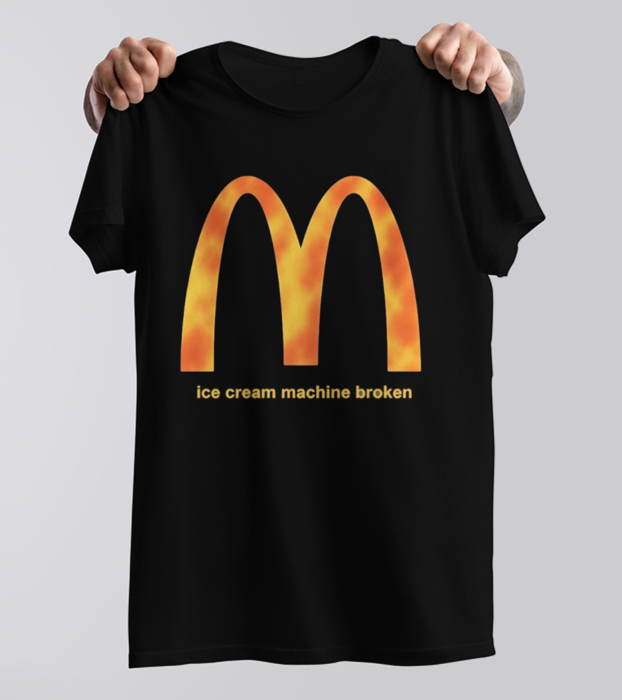 McDonald's Ice Cream Machine Broken Arches Yellow T-Shirt