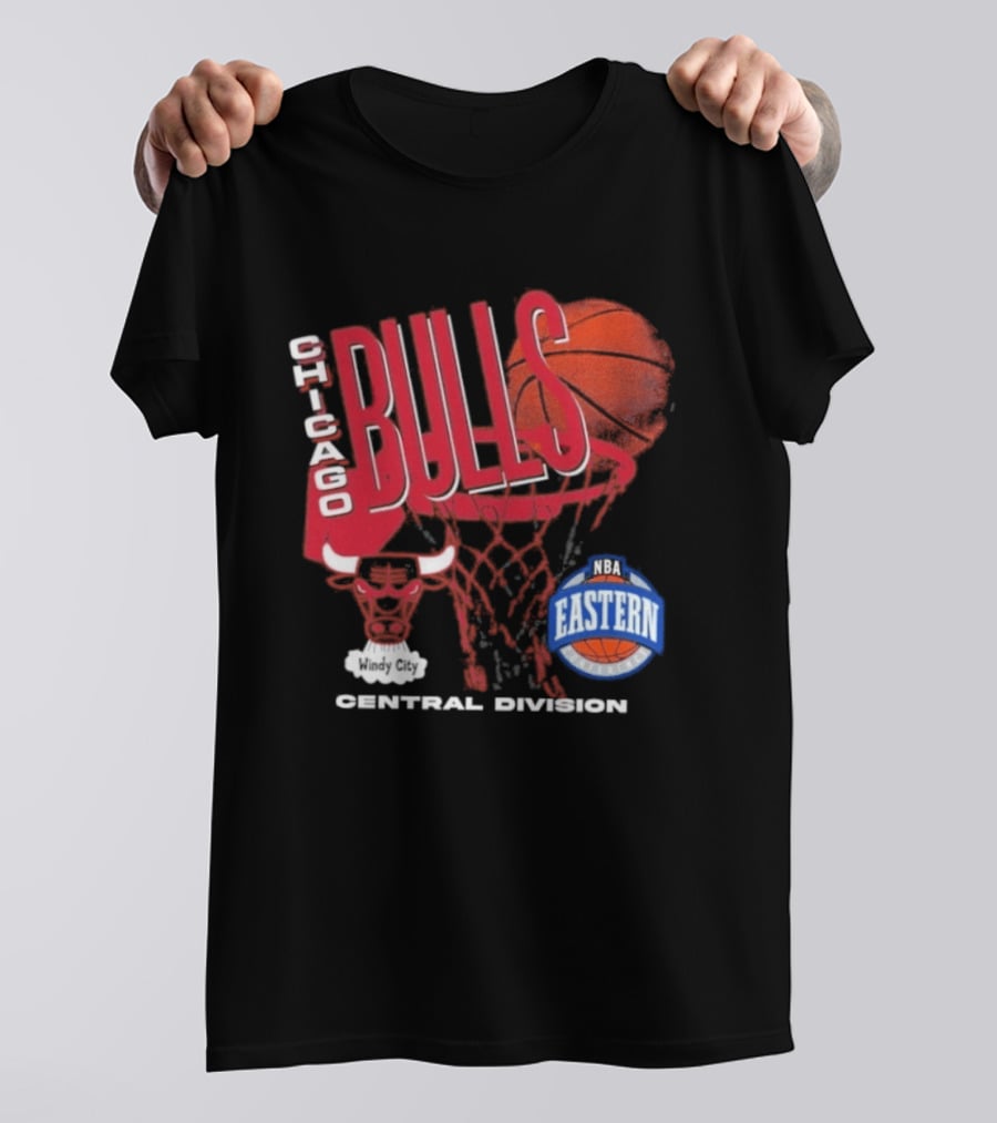 Chicago Bulls Eastern Conference Central Division Hardwood Classics 90s Basketball T-Shirt