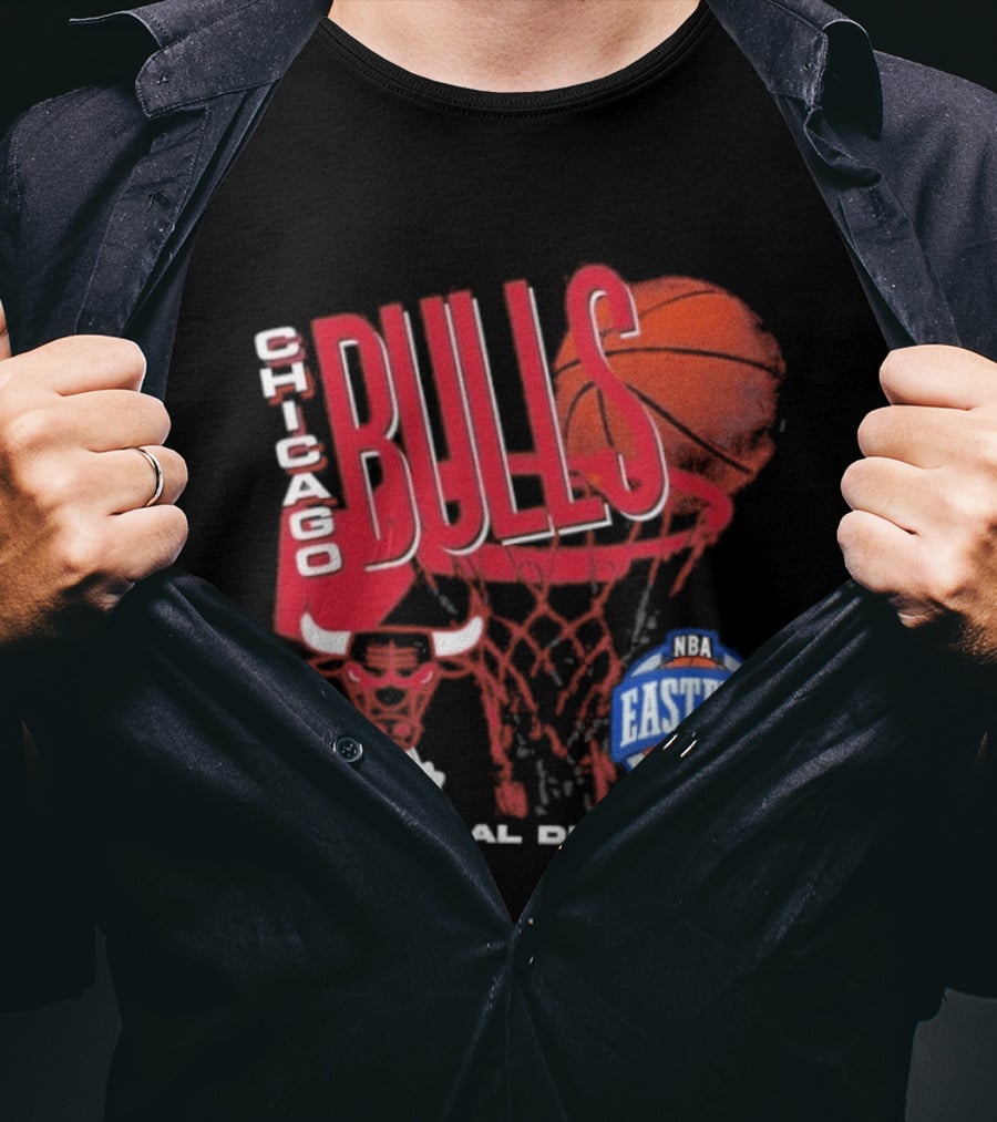 Chicago Bulls Eastern Conference Central Division Hardwood Classics 90s Basketball T-Shirt