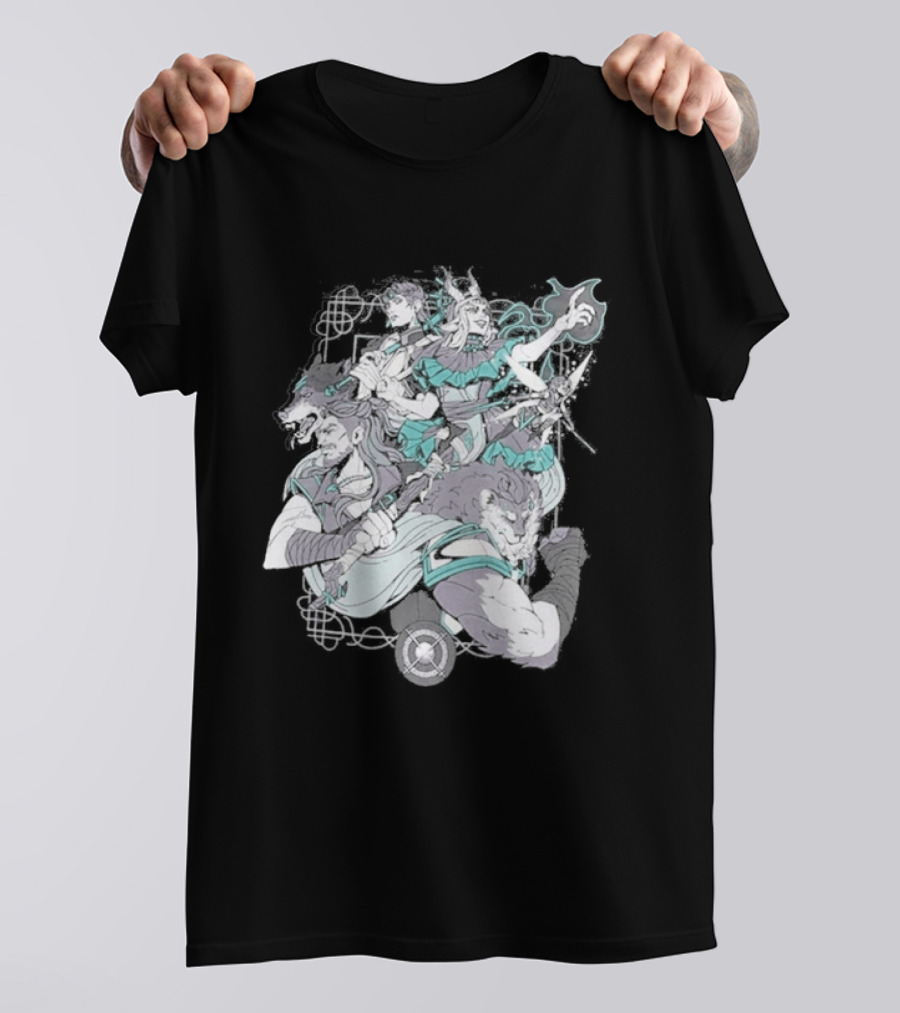Critical Role Heroes Araman Soldiers Legendary Fantasy Characters T-Shirt