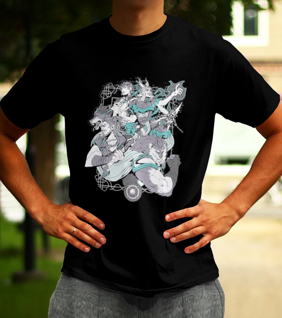 Critical Role Heroes Araman Soldiers Legendary Fantasy Characters T-Shirt
