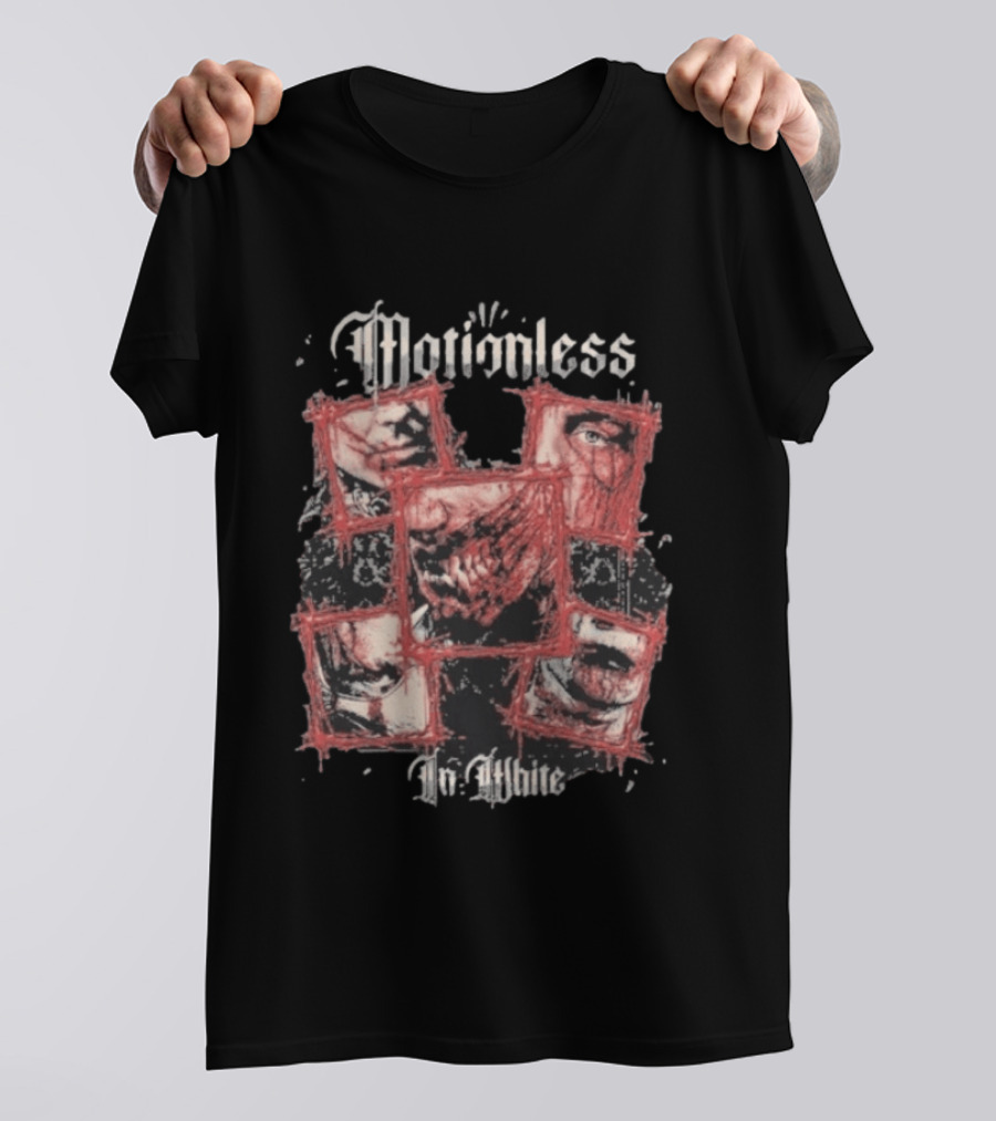 Motionless In White Torn By Time Collage T-Shirt