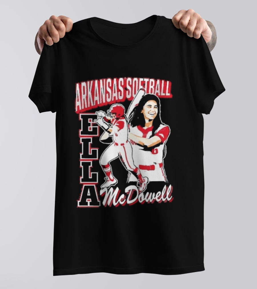 Ella McDowell Arkansas Softball Player Team Spirit T-Shirt