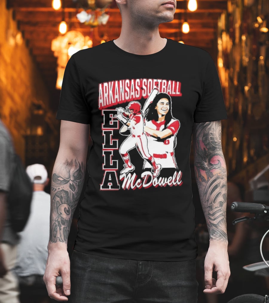 Ella McDowell Arkansas Softball Player Team Spirit T-Shirt