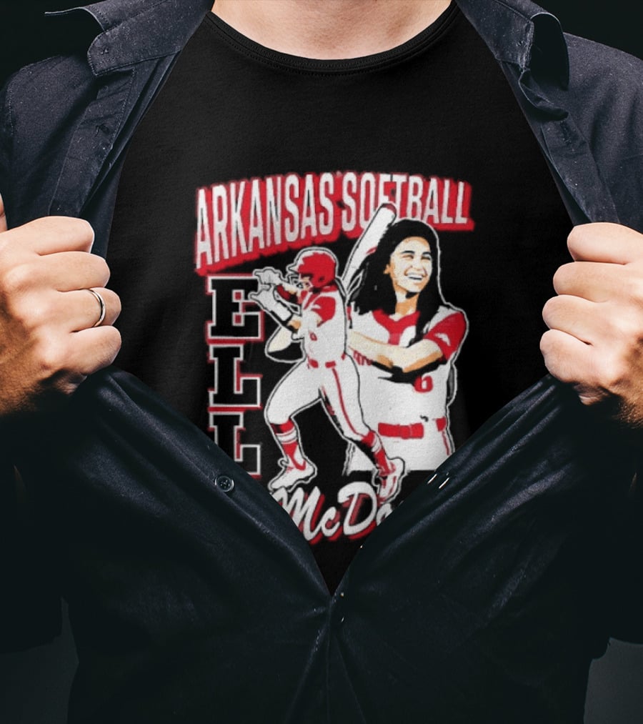 Ella McDowell Arkansas Softball Player Team Spirit T-Shirt