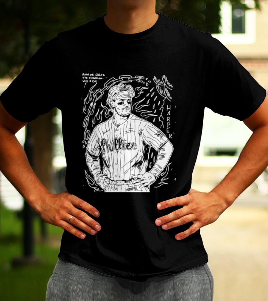 Paul Carpenter Bryce Harper Phillies Rain Or Shine The Snowman Will Rise T-Shirt