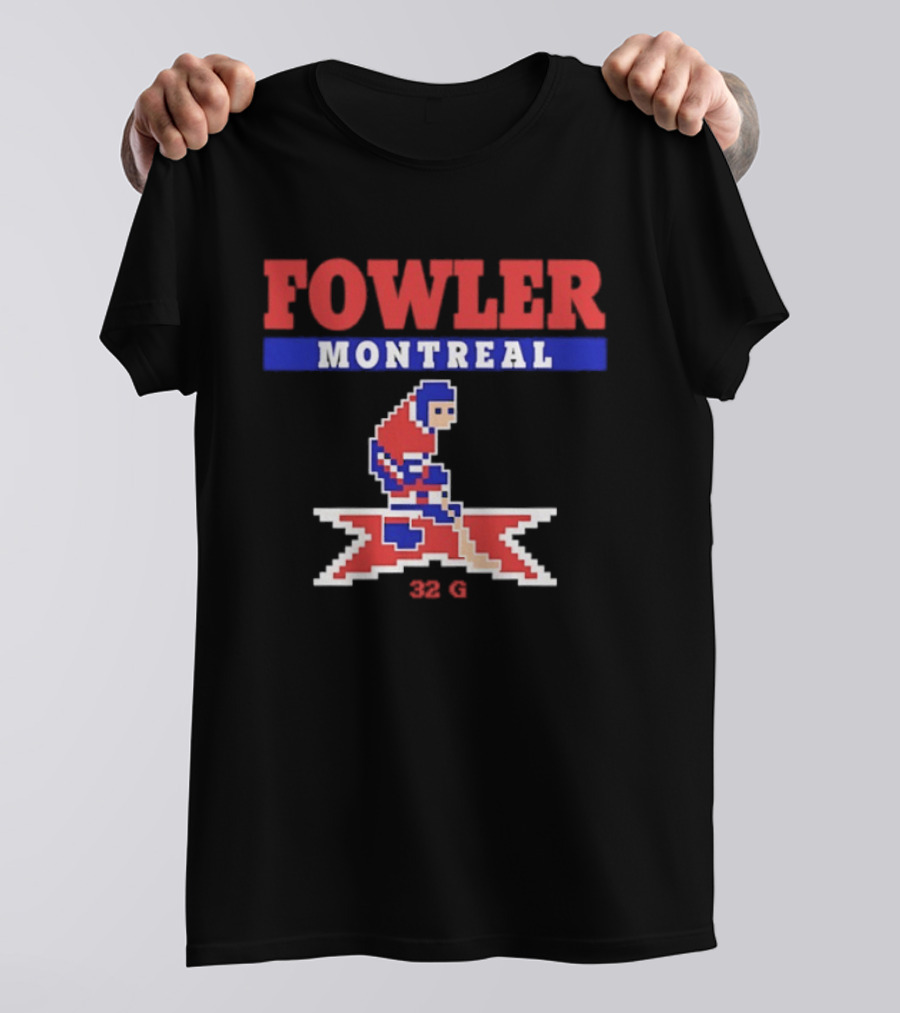 Fowler Montreal 32 G Pixel Hockey Player T-Shirt