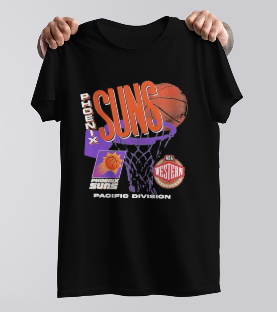 Phoenix Suns 90s Hardwood Classics Pacific Division NBA Western Conference T-Shirt