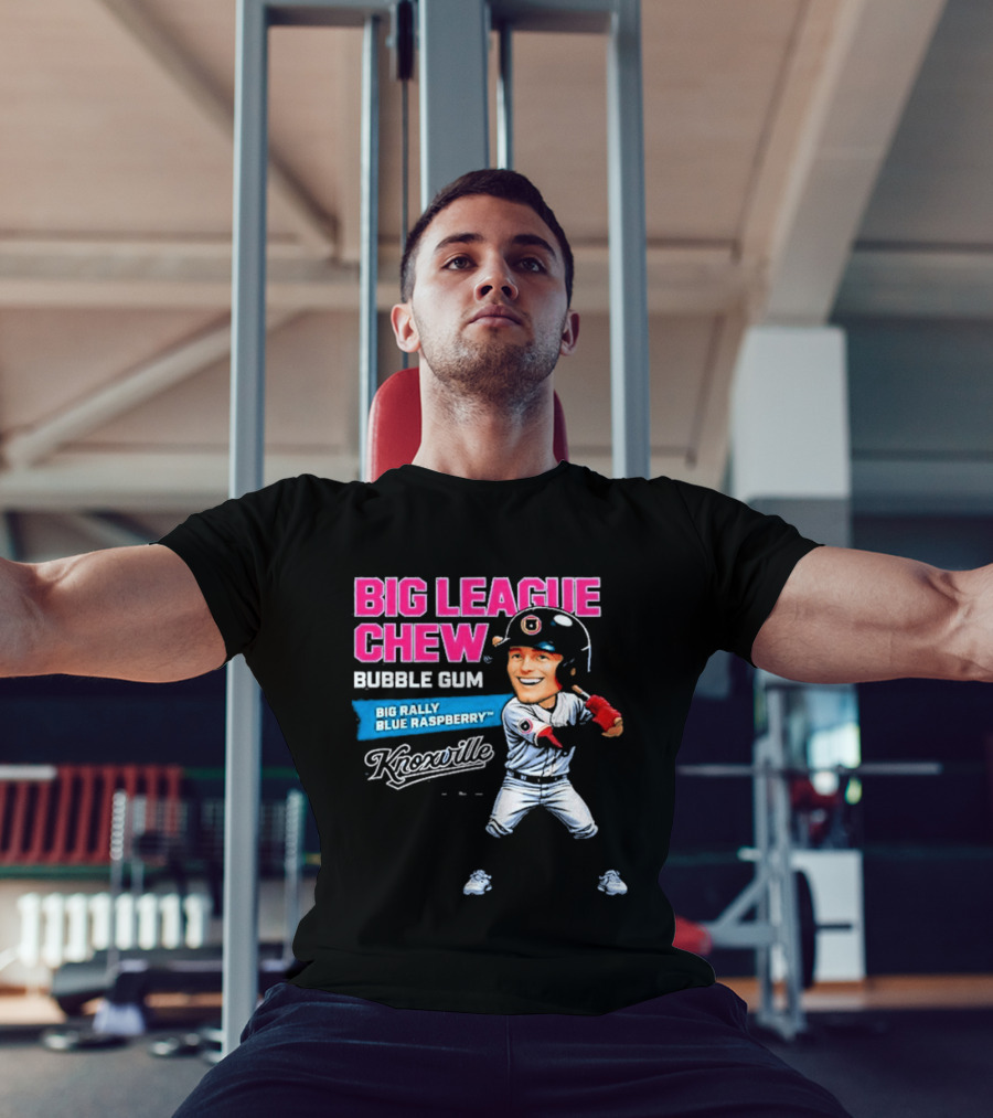 Big League Chew Bubble Gum Big Rally Blue Raspberry Knoxville Smokies T-Shirt