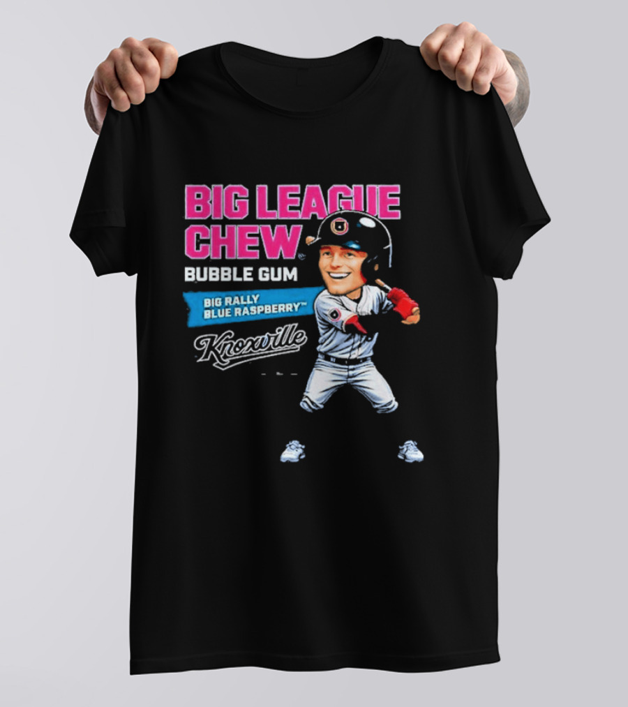 Big League Chew Bubble Gum Big Rally Blue Raspberry Knoxville Smokies T-Shirt