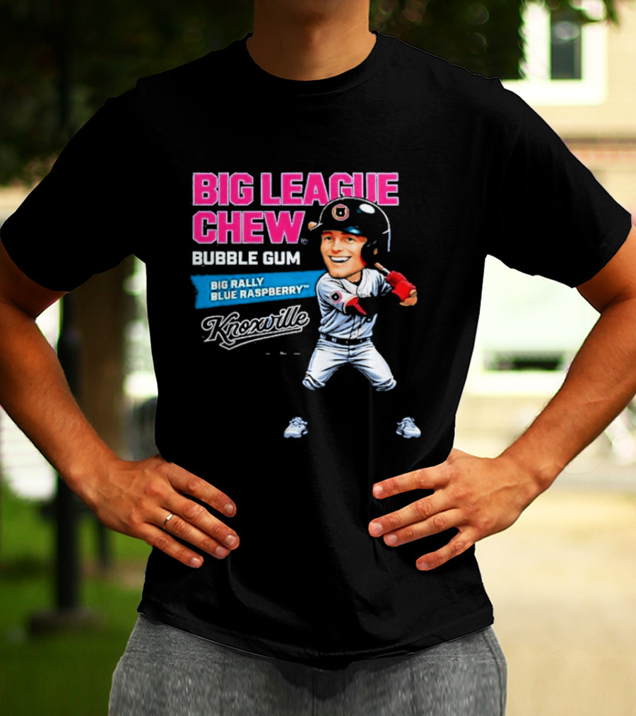 Big League Chew Bubble Gum Big Rally Blue Raspberry Knoxville Smokies T-Shirt