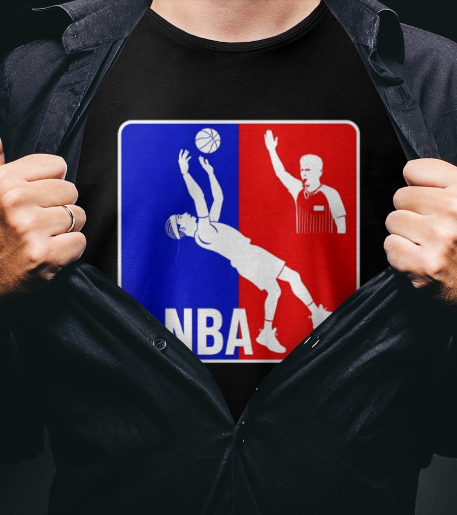 NBA 2026 SGA Flopping Moment OKC Thunder With Referee T-Shirt