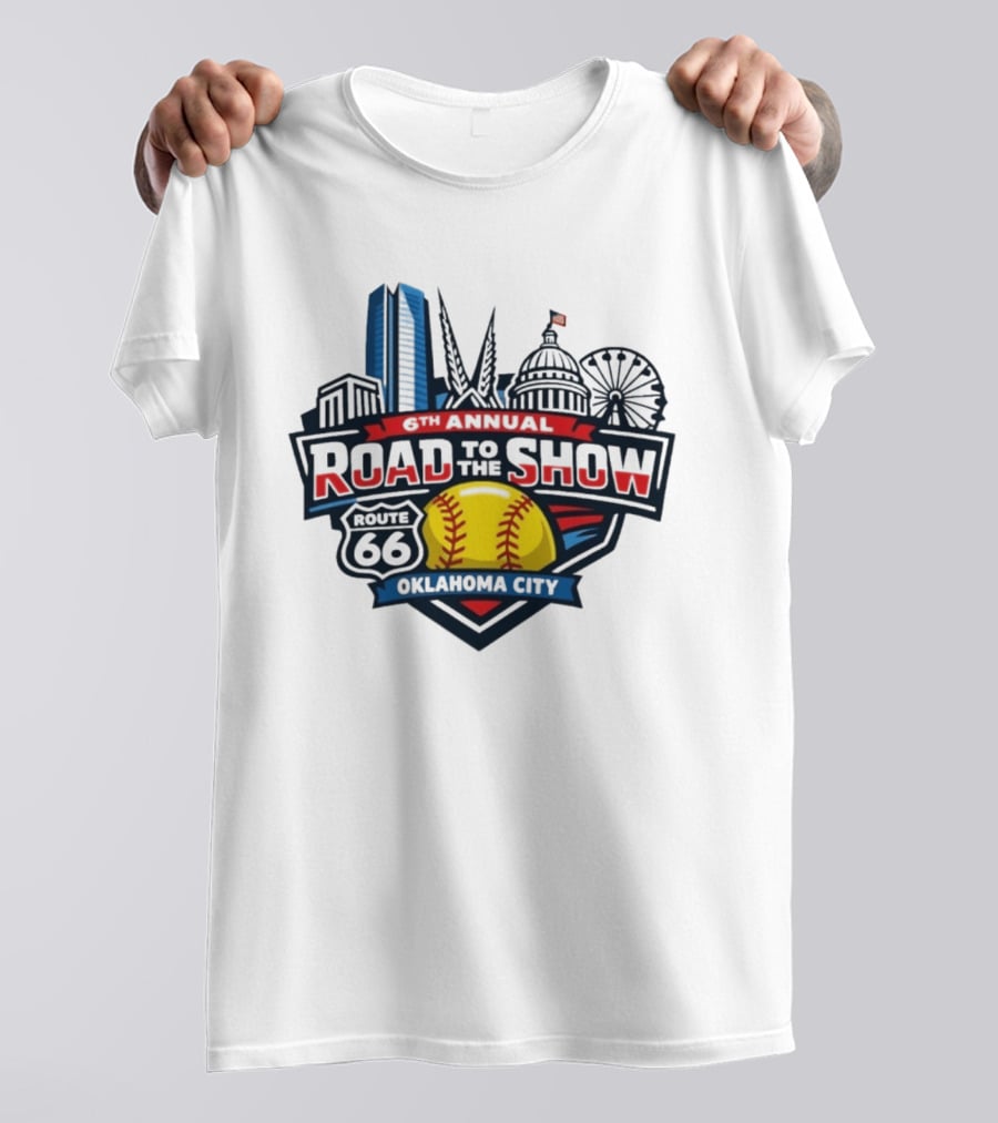 6th Annual Road To The Show Route 66 Oklahoma City T-Shirt
