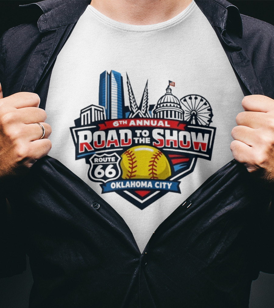 6th Annual Road To The Show Route 66 Oklahoma City T-Shirt