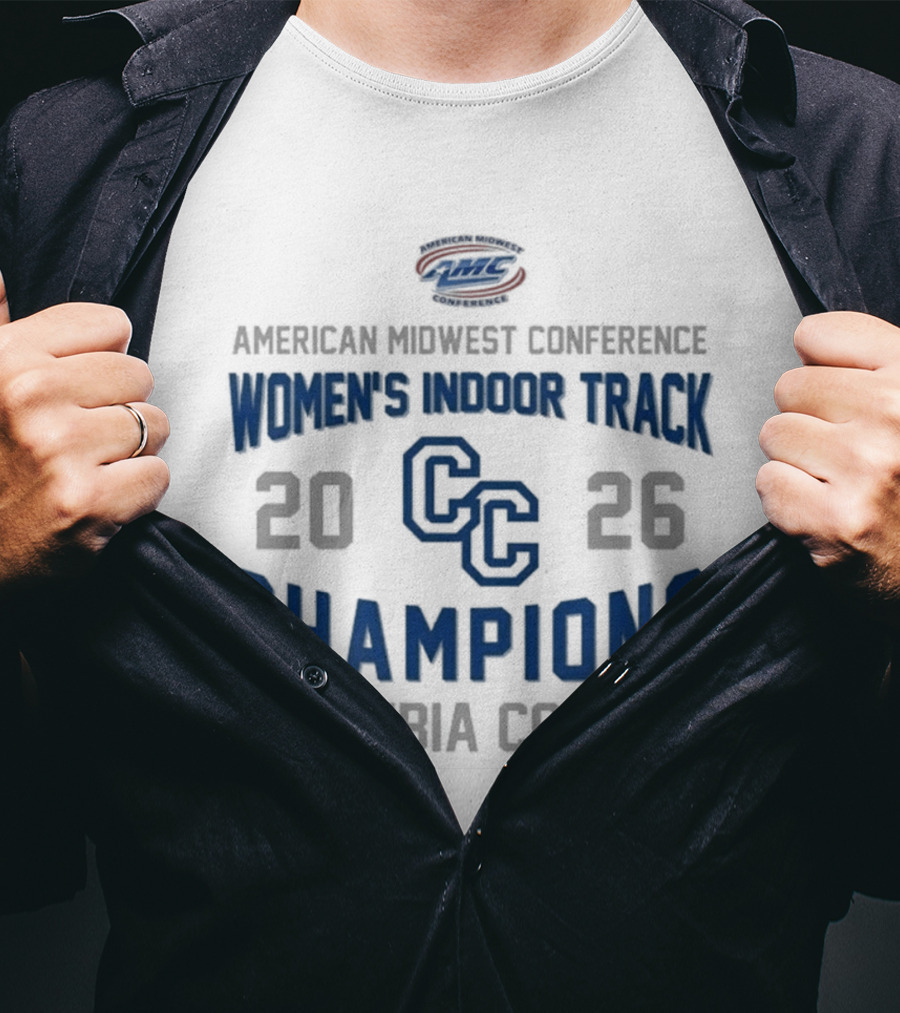 American Midwest Conference Women's Indoor Track 2026 Champions Columbia College T-Shirt