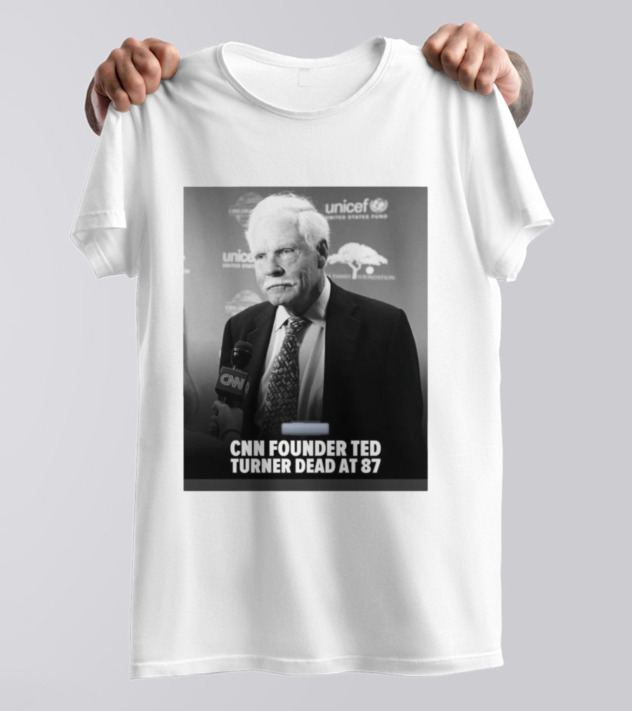 CNN Founder Ted Turner Dead At 87 UNICEF Interview T-Shirt
