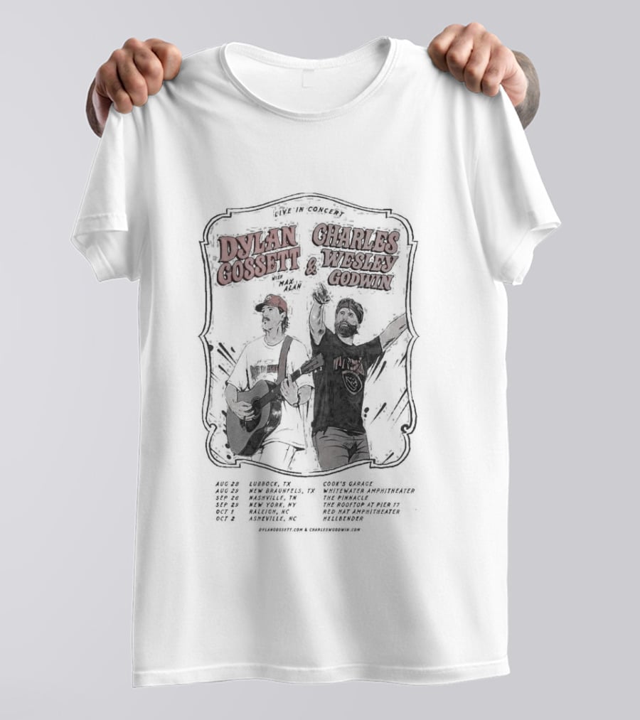 Dylan Gossett Charles Wesley Godwin 2026 National Tour Dates T-Shirt