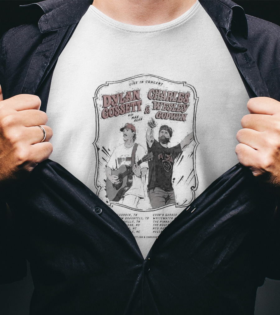 Dylan Gossett Charles Wesley Godwin 2026 National Tour Dates T-Shirt