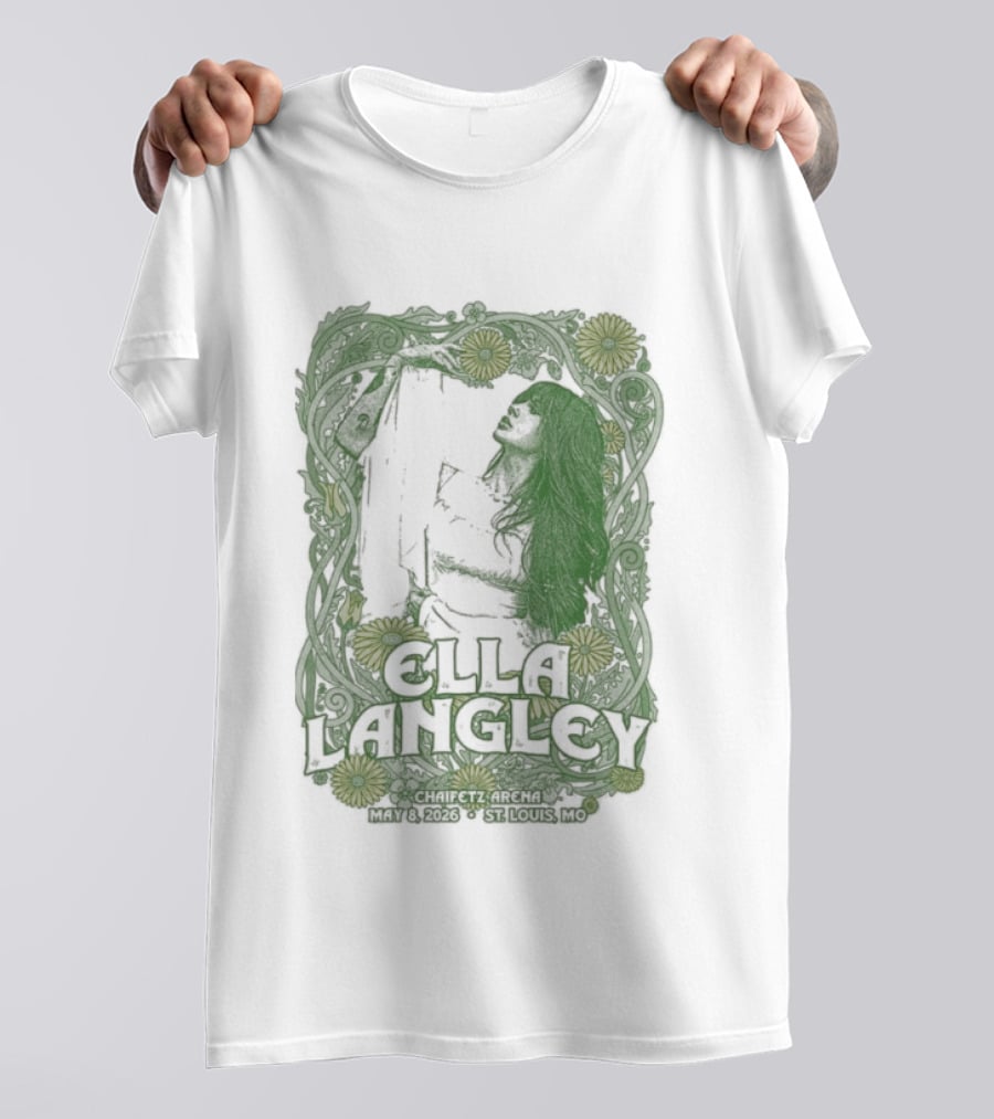 Ella Langley St. Louis Tour May 8 2026 Flowers And Guitar T-Shirt