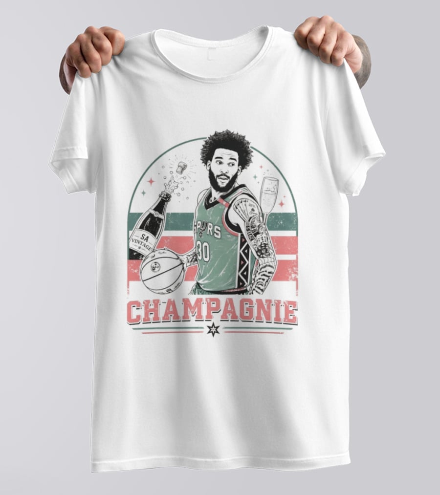 Julian Champagnie San Antonio Spurs Basketball 90s T-Shirt