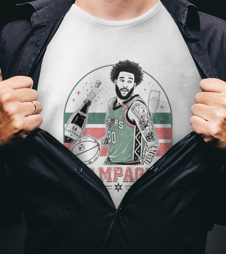 Julian Champagnie San Antonio Spurs Basketball 90s T-Shirt
