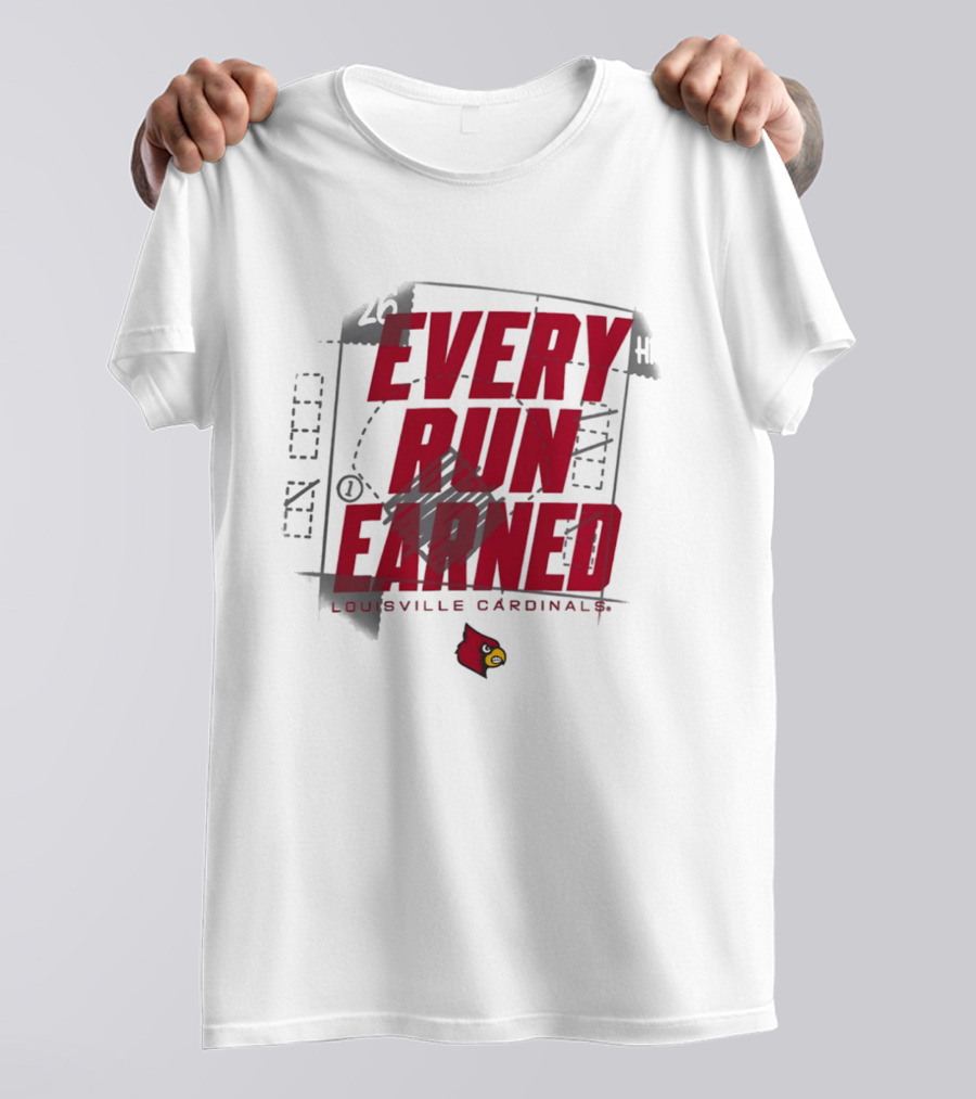 Louisville Cardinals Every Run Earned 2026 Postseason Dugout T-Shirt