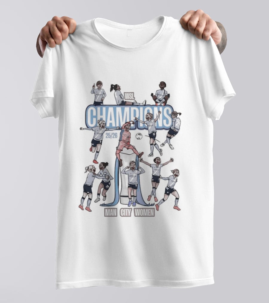 WSL Champions 2025 2026 Man City Women T-Shirt