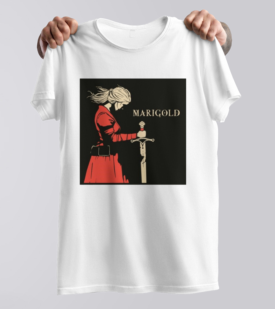 Marigold Witch Bolt Warrior Woman With Sword T-Shirt