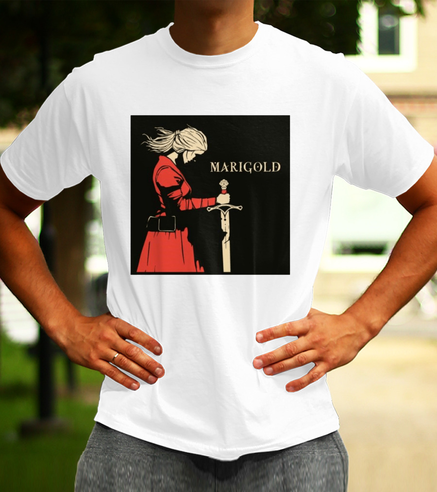 Marigold Witch Bolt Warrior Woman With Sword T-Shirt