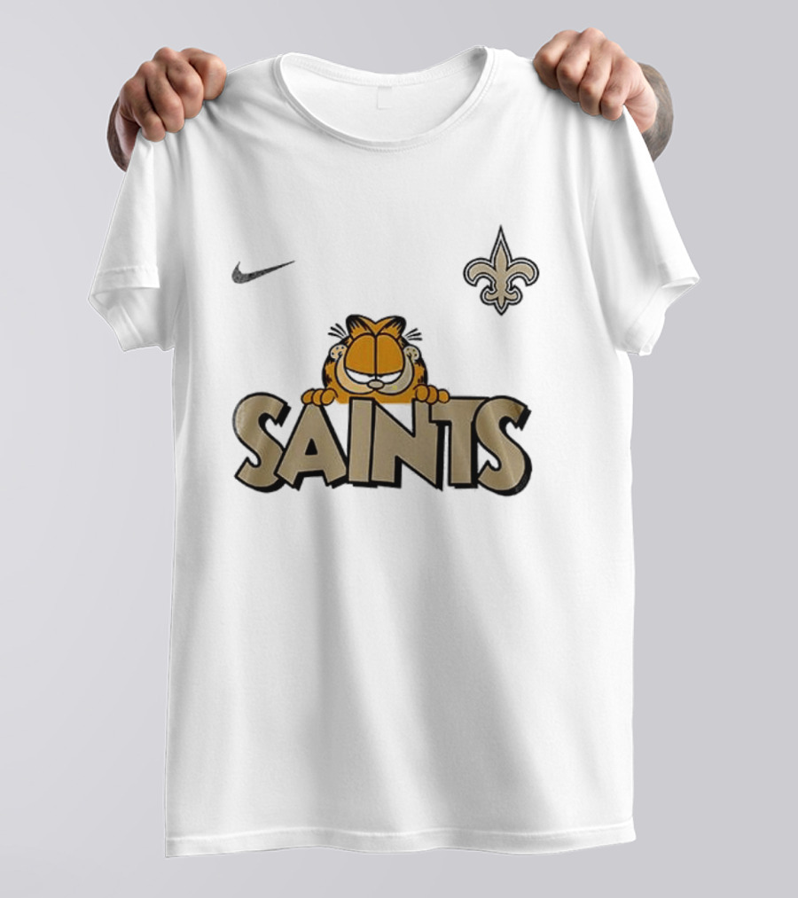 New Orleans Saints Garfield Nike Fleur De Lis T-Shirt