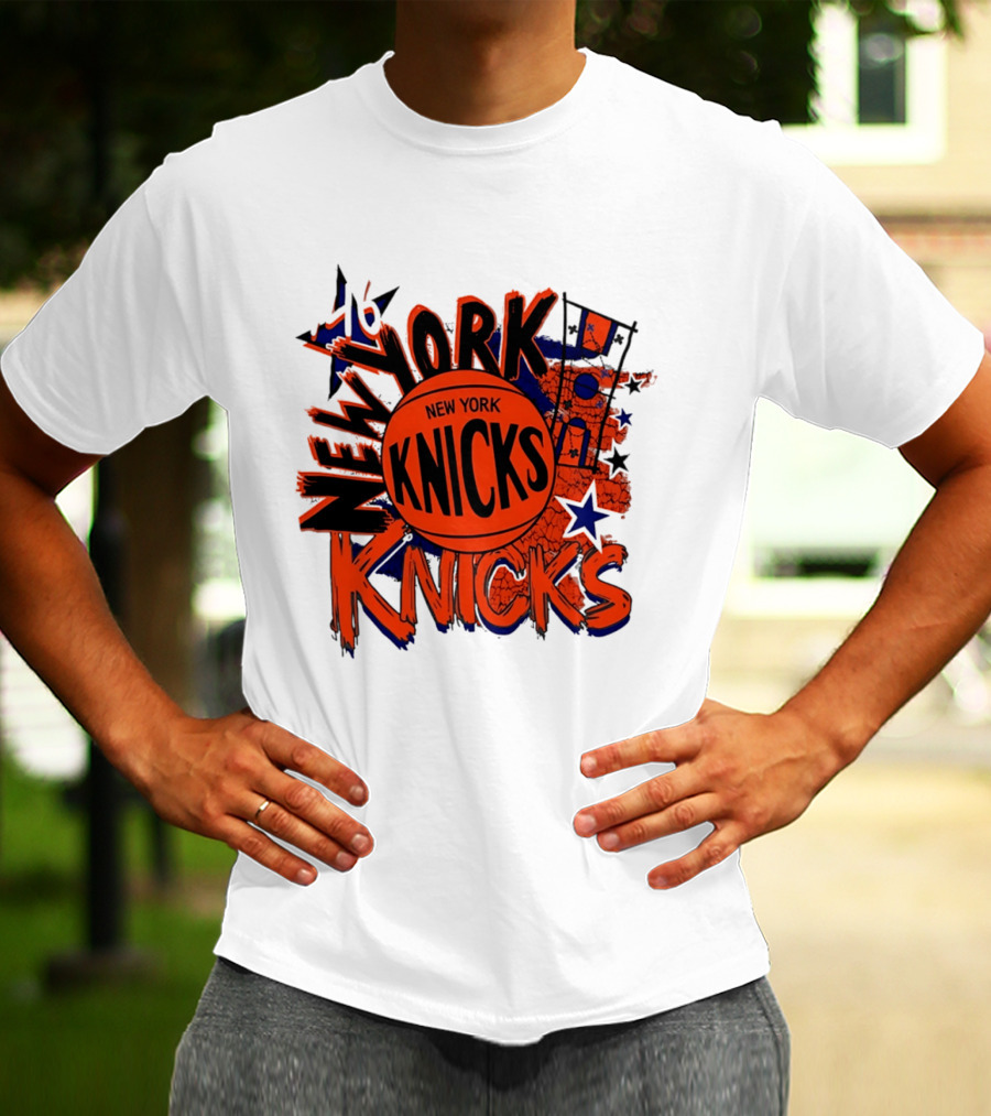 New York Knicks Hardwood Classics Play By Play Vintage Team Basketball T-Shirt
