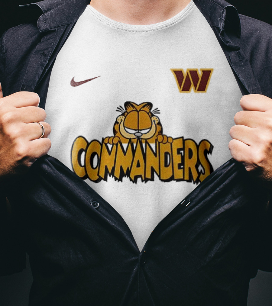 Nike Washington Commanders Garfield Collaboration Football Fan Collection T-Shirt
