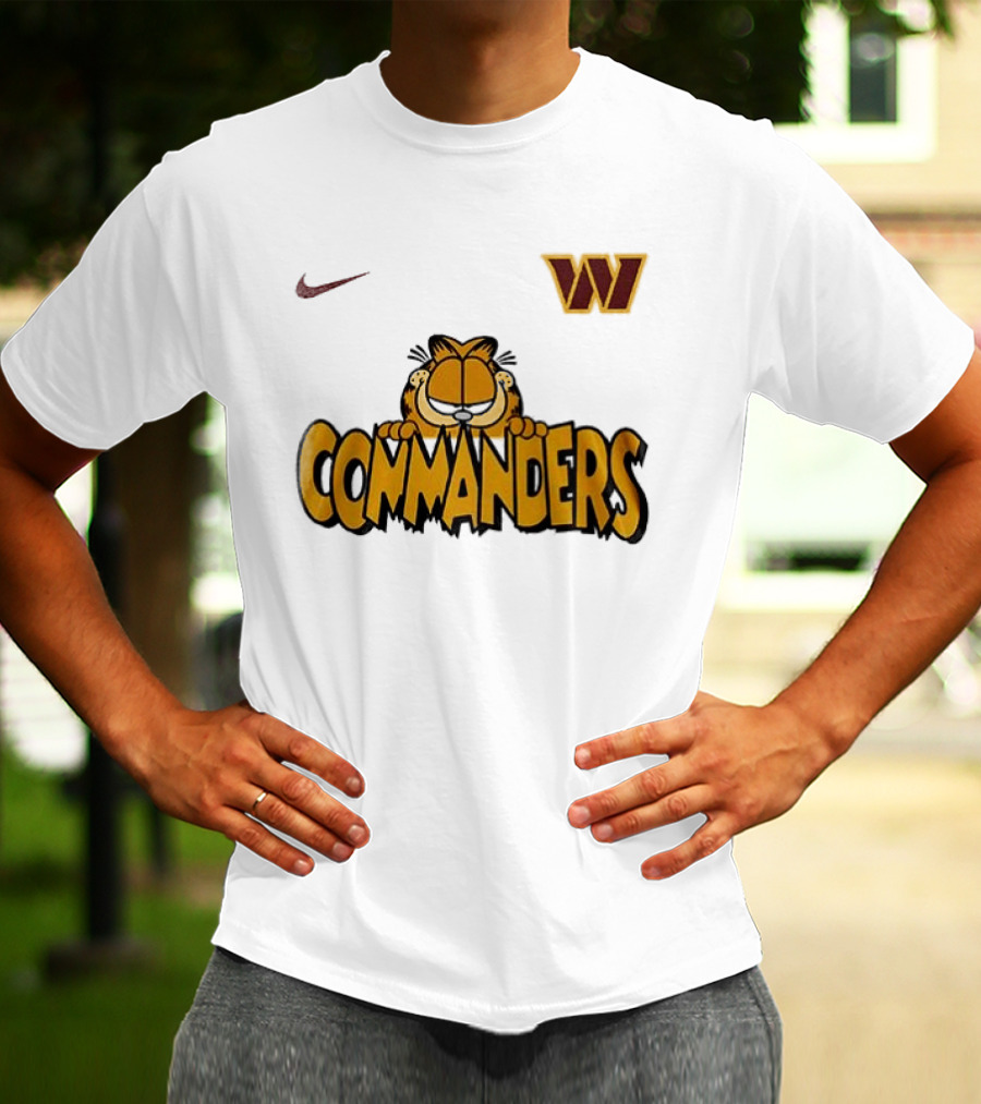 Nike Washington Commanders Garfield Collaboration Football Fan Collection T-Shirt