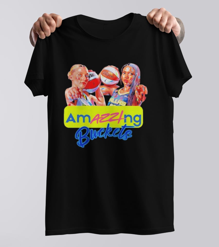 Amazzing Buckets Paige Bueckers Azzi Fudd Dallas Wings Basketball T-Shirt