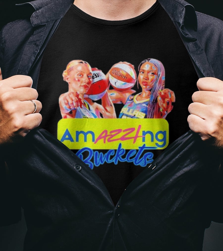 Amazzing Buckets Paige Bueckers Azzi Fudd Dallas Wings Basketball T-Shirt