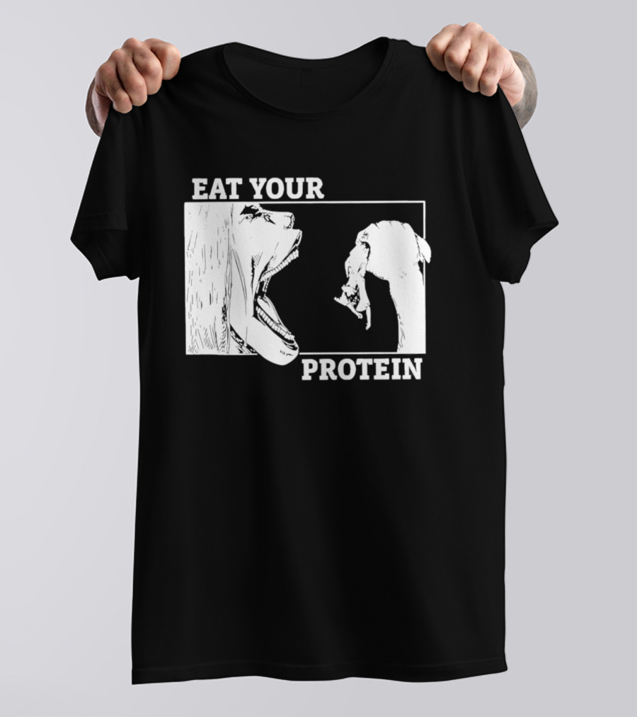 Attack On Titan Eat Your Protein Anime Eaten Scene T-Shirt