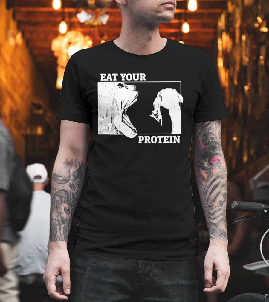Attack On Titan Eat Your Protein Anime Eaten Scene T-Shirt