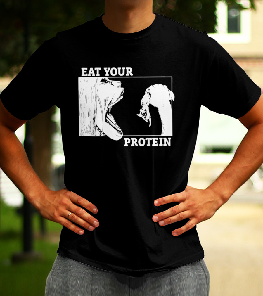Attack On Titan Eat Your Protein Anime Eaten Scene T-Shirt