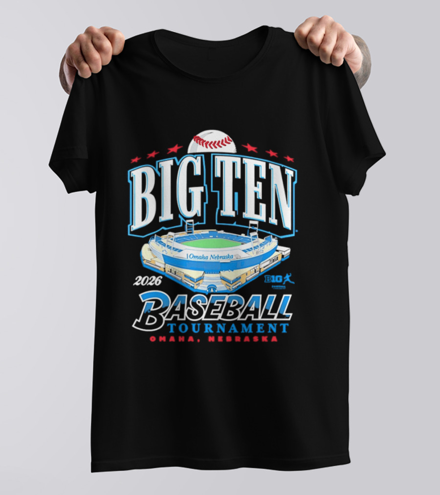 Big Ten Baseball Tournament 2026 Omaha Nebraska Stadium Event T-Shirt