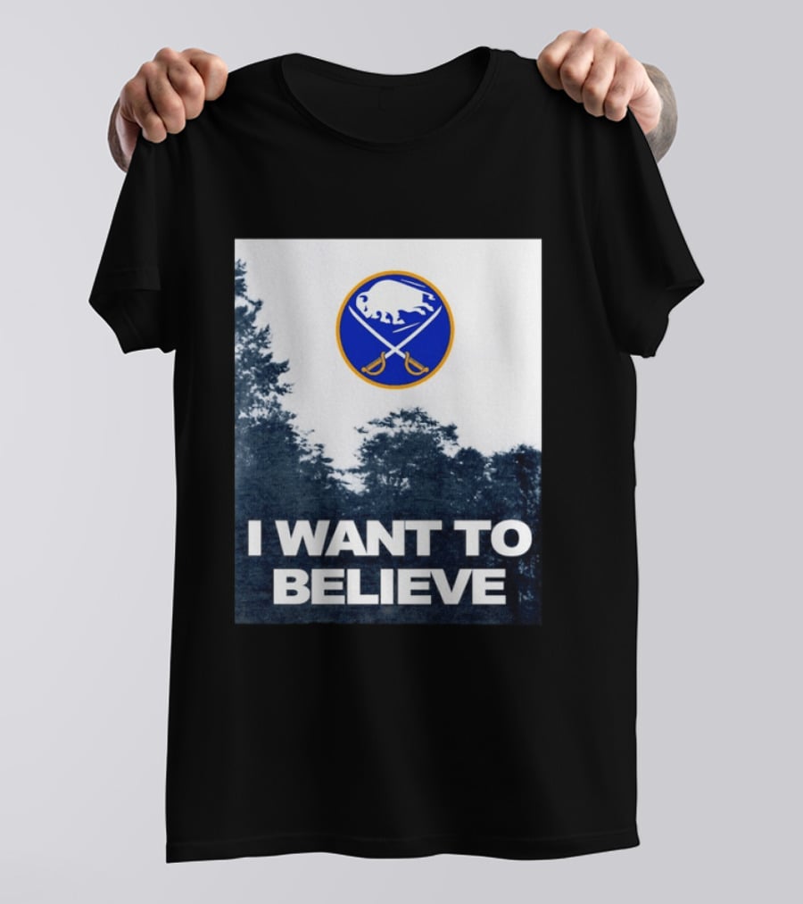 Buffalo Sabres I Want To Believe UFO Hockey T-Shirt