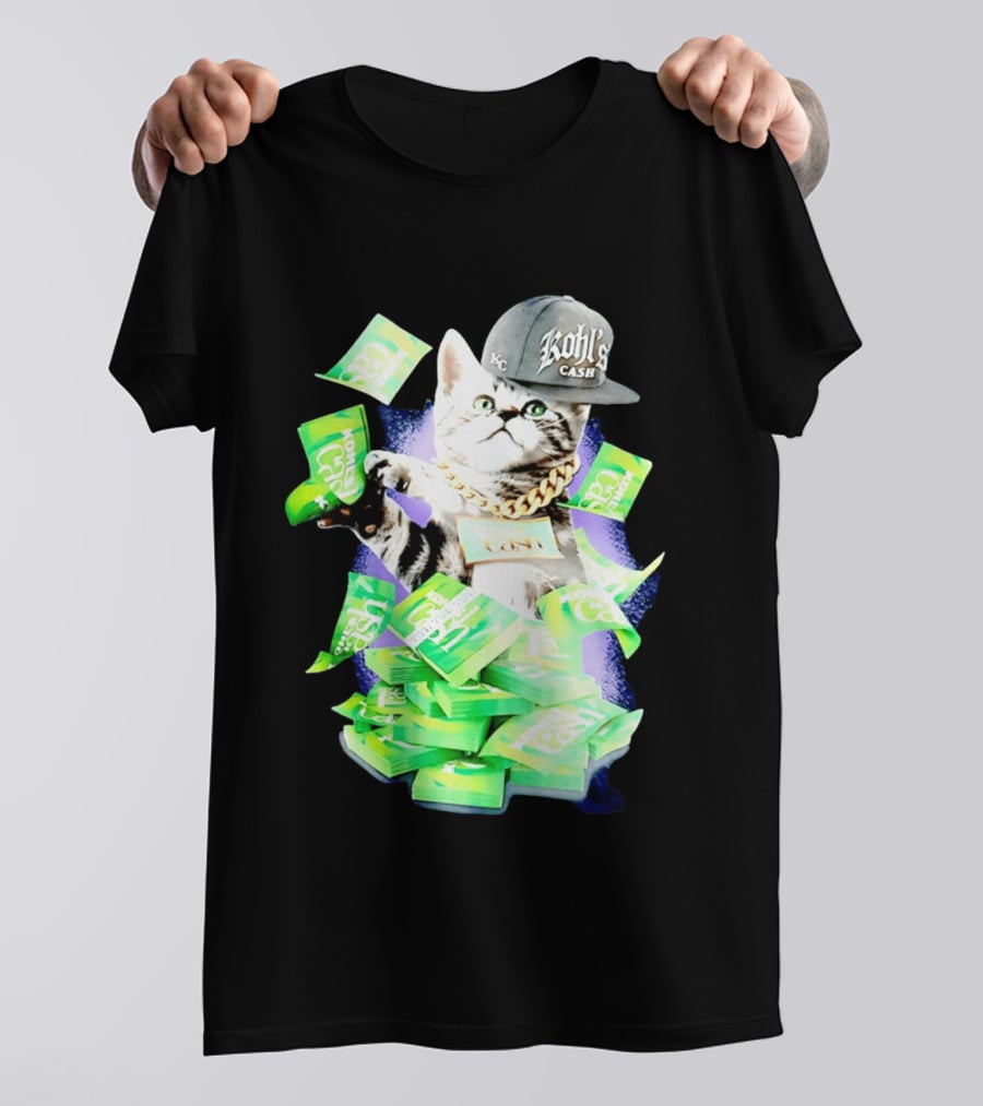 Cats Love Kohl's Cash KC Cap And Gold Chain T-Shirt