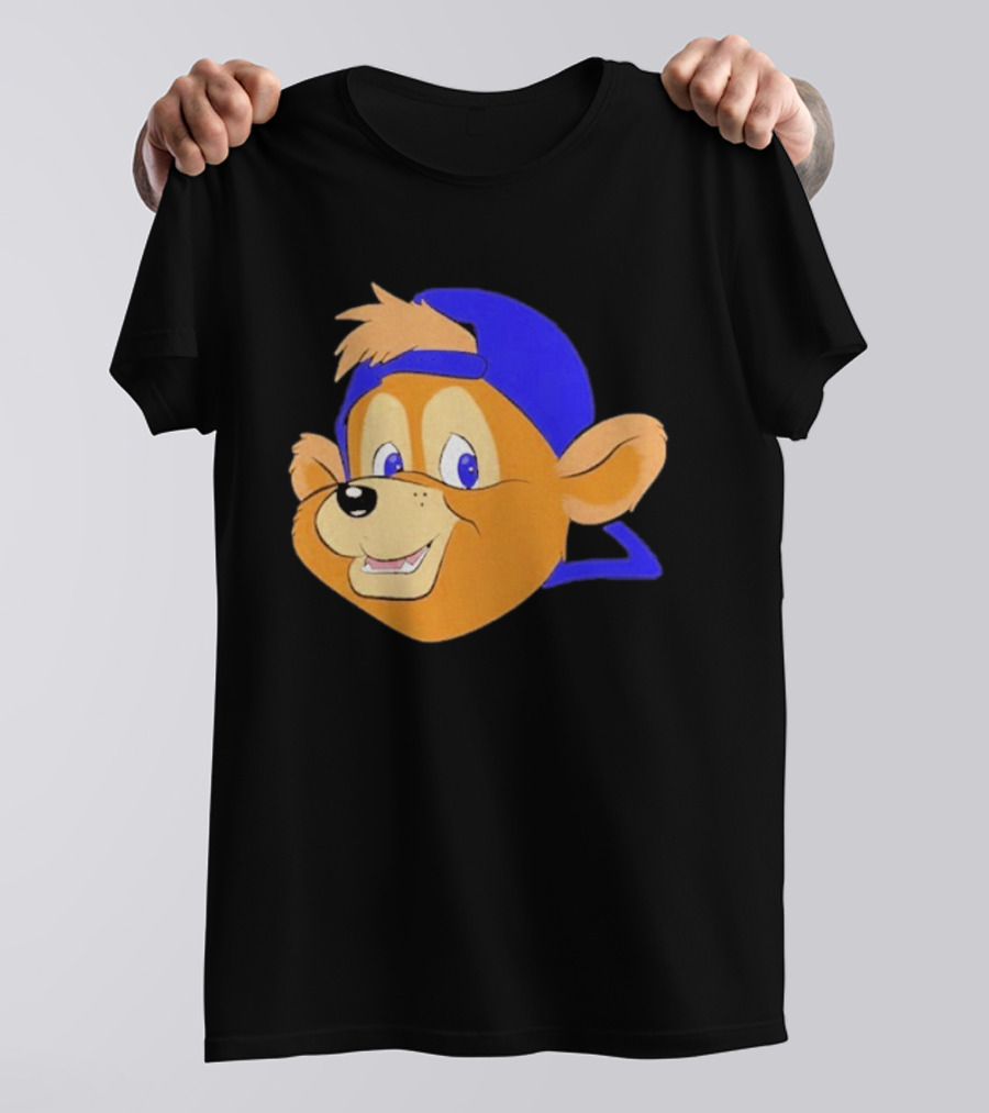 Chicago Cubs Clark Mascot Face Blue Cap T-Shirt