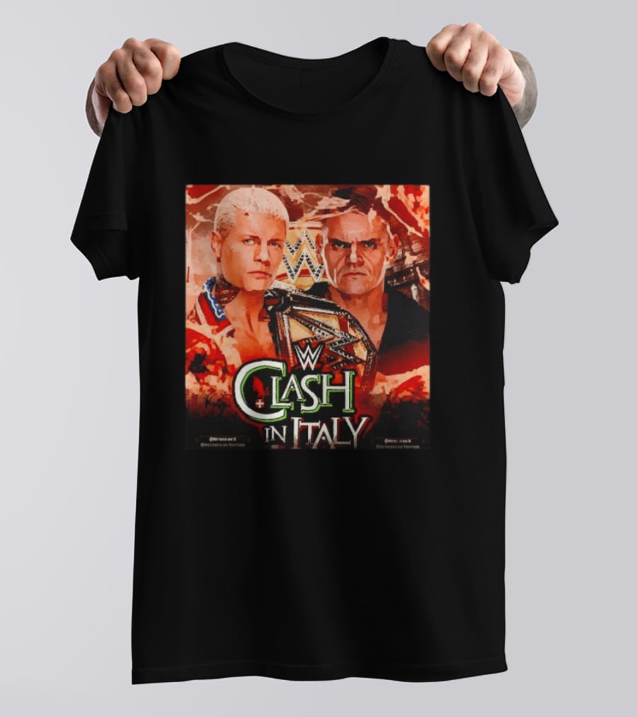 WWE Clash In Italy Cody Rhodes Vs Gunther May 31 Event T-Shirt