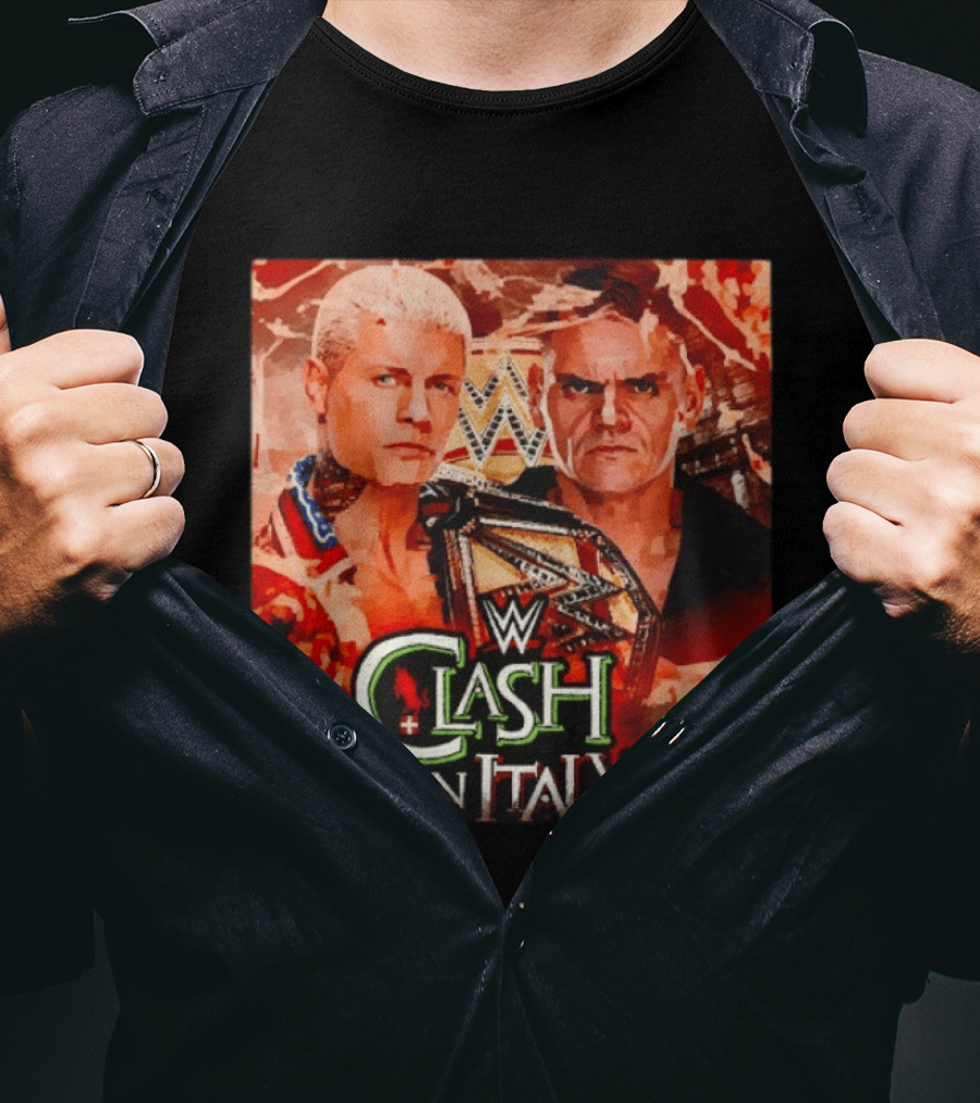 WWE Clash In Italy Cody Rhodes Vs Gunther May 31 Event T-Shirt