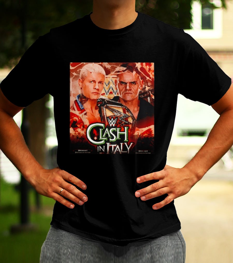 WWE Clash In Italy Cody Rhodes Vs Gunther May 31 Event T-Shirt