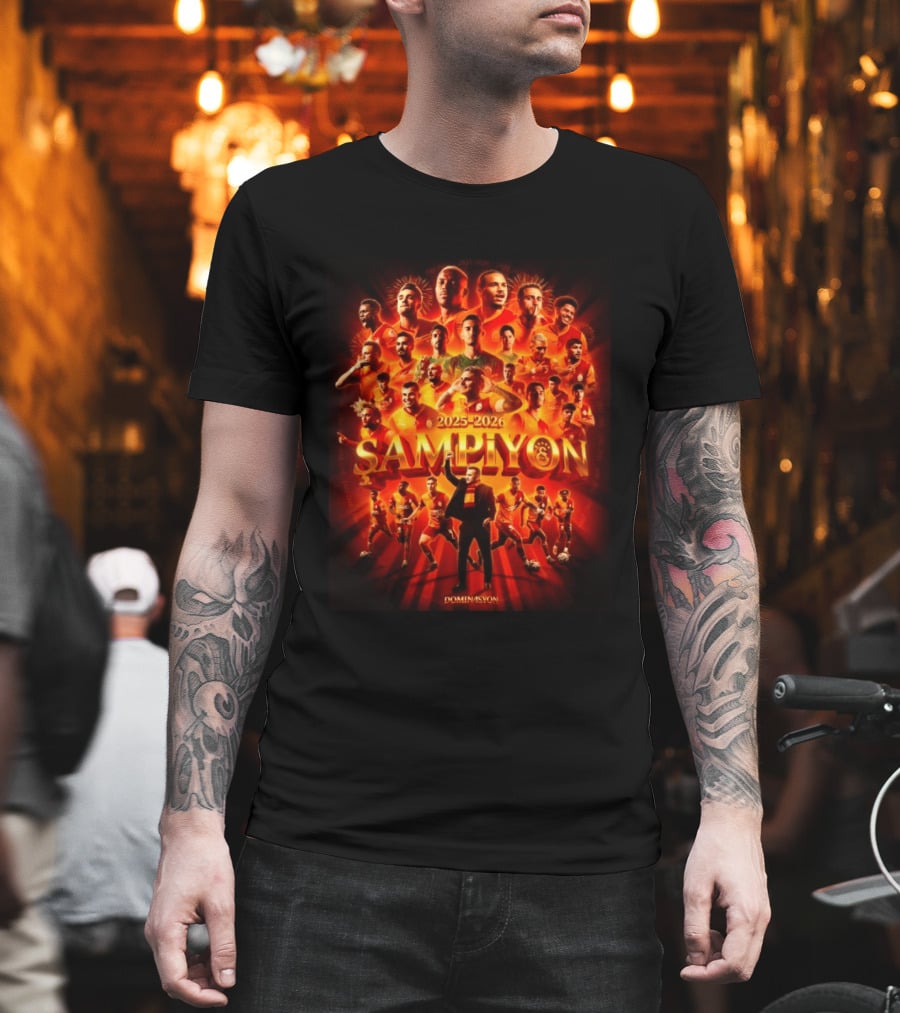 Galatasaray 2025 2026 Şampiyon Süper Lig Dominasyon 26th Win Celebration T-Shirt